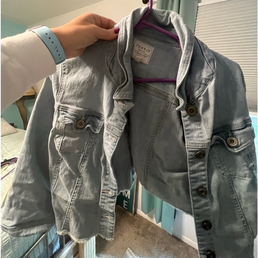 Light wash denim jacket